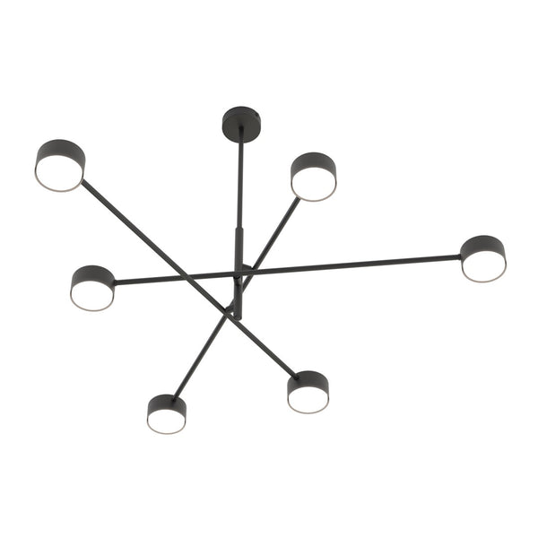 Natsu 6-light ceiling lamp black