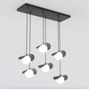 6-light black Ritual pendant light