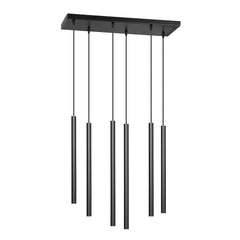 Selter 6-light black pendant light