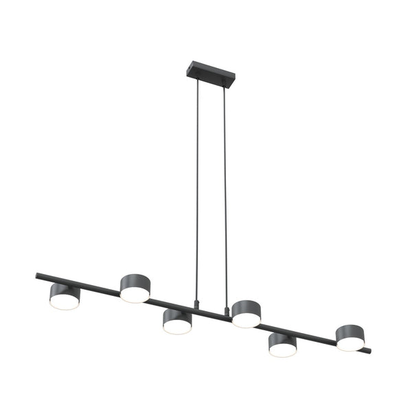 Sora 6-light black pendant light