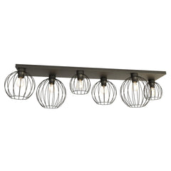 Nest 6-light pendant lamp, black