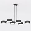 Drumz 6-light black pendant light