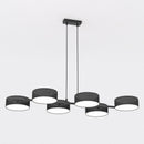 Drumz 6-light black pendant light