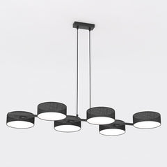 Drumz 6-light black pendant light