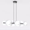6-light black and white pendant light