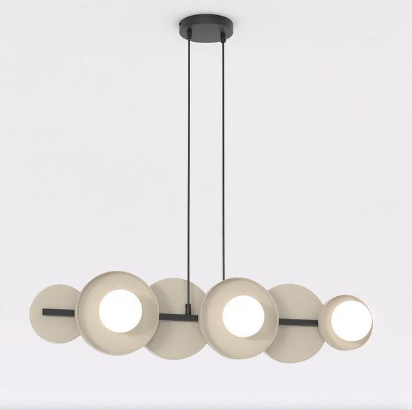 6-light pendant lamp in black and mocha