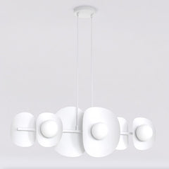 6-light white pendant light