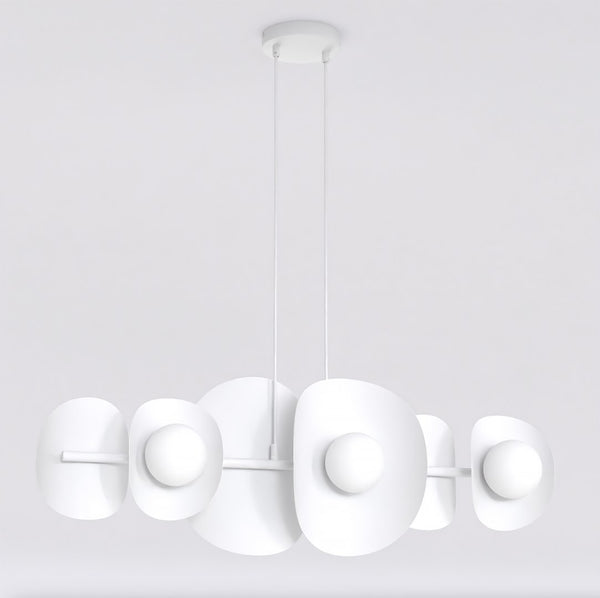 6-light white pendant light