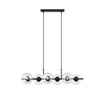 Rory 6-light pendant, clear glass
