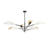 Vene 6-light pendant lamp in white and gold