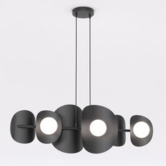 6-light black pendant light