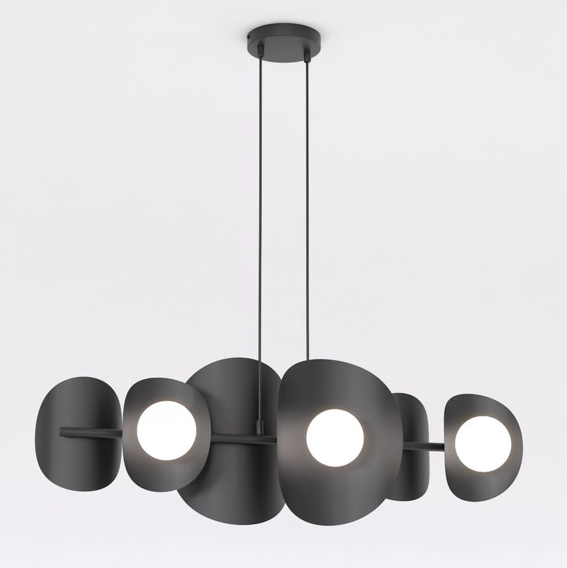 6-light black pendant light