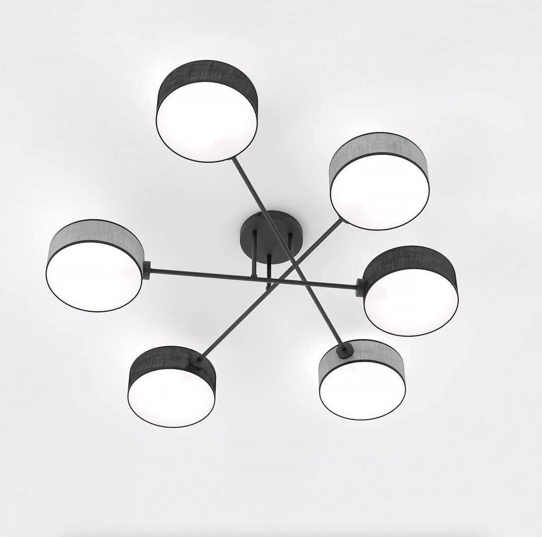 Maga 6-light ceiling lamp, mix 2