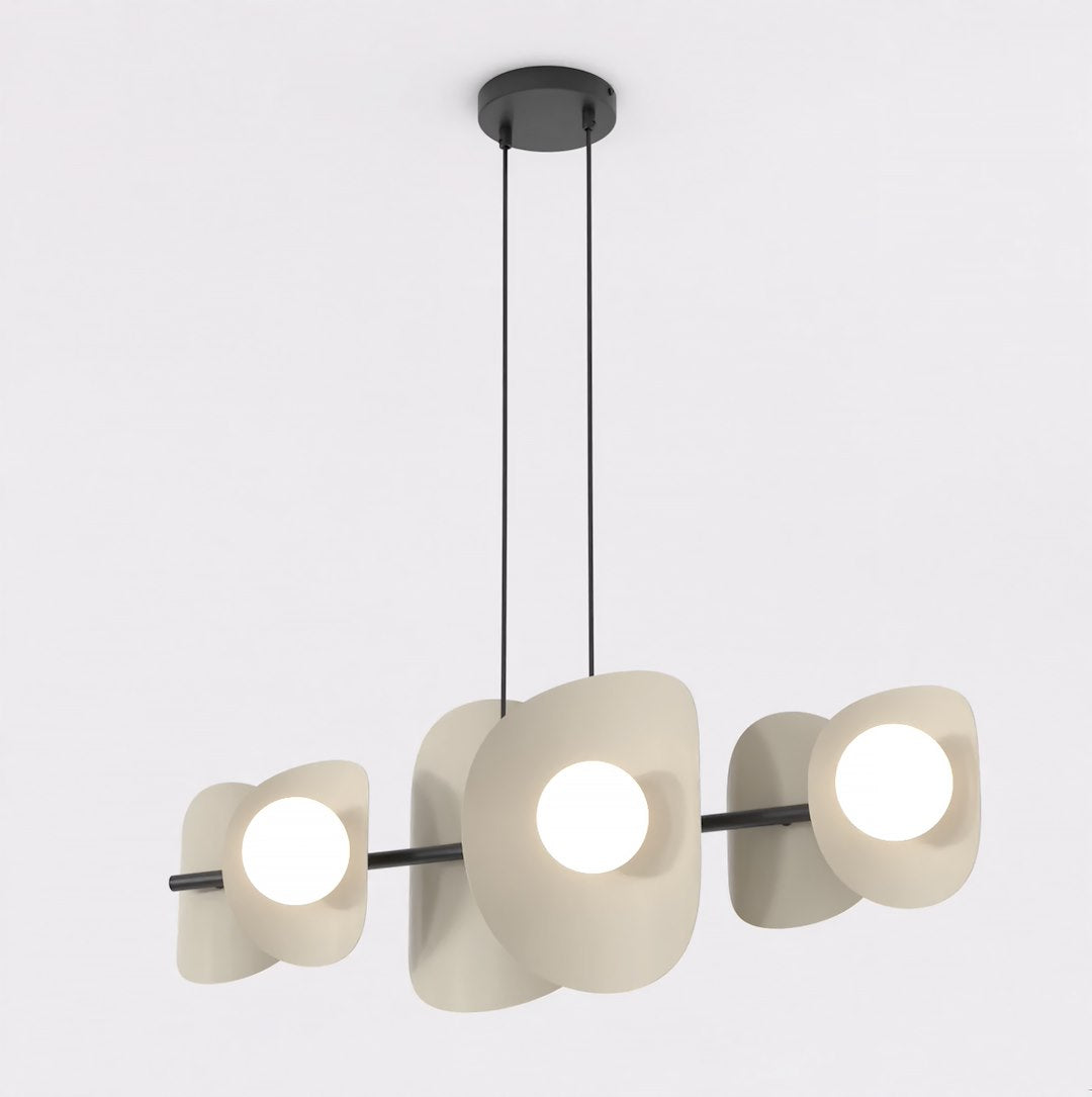 Elementi 6-light pendant lamp, black and mocha