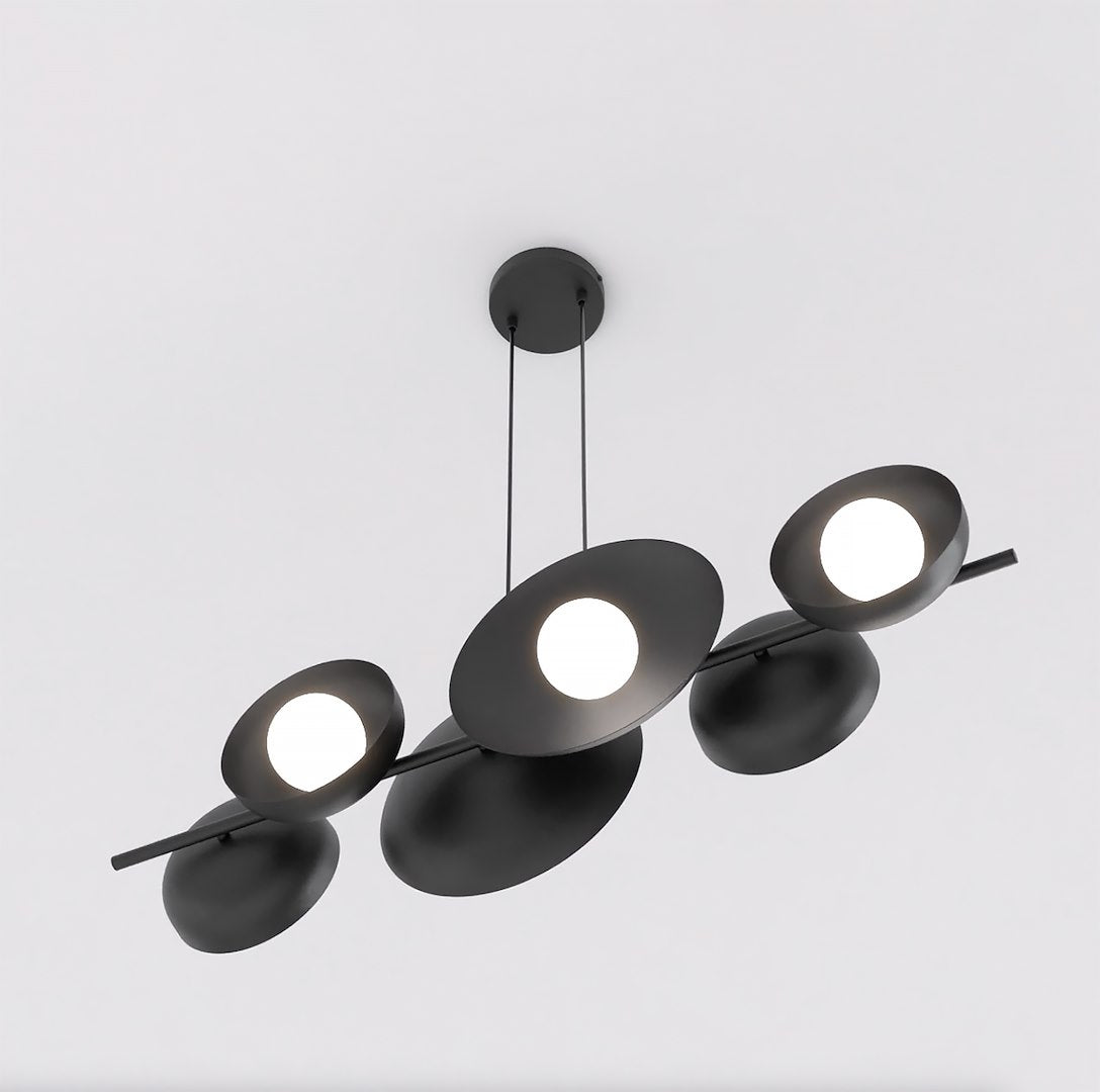 6-light chandelier black
