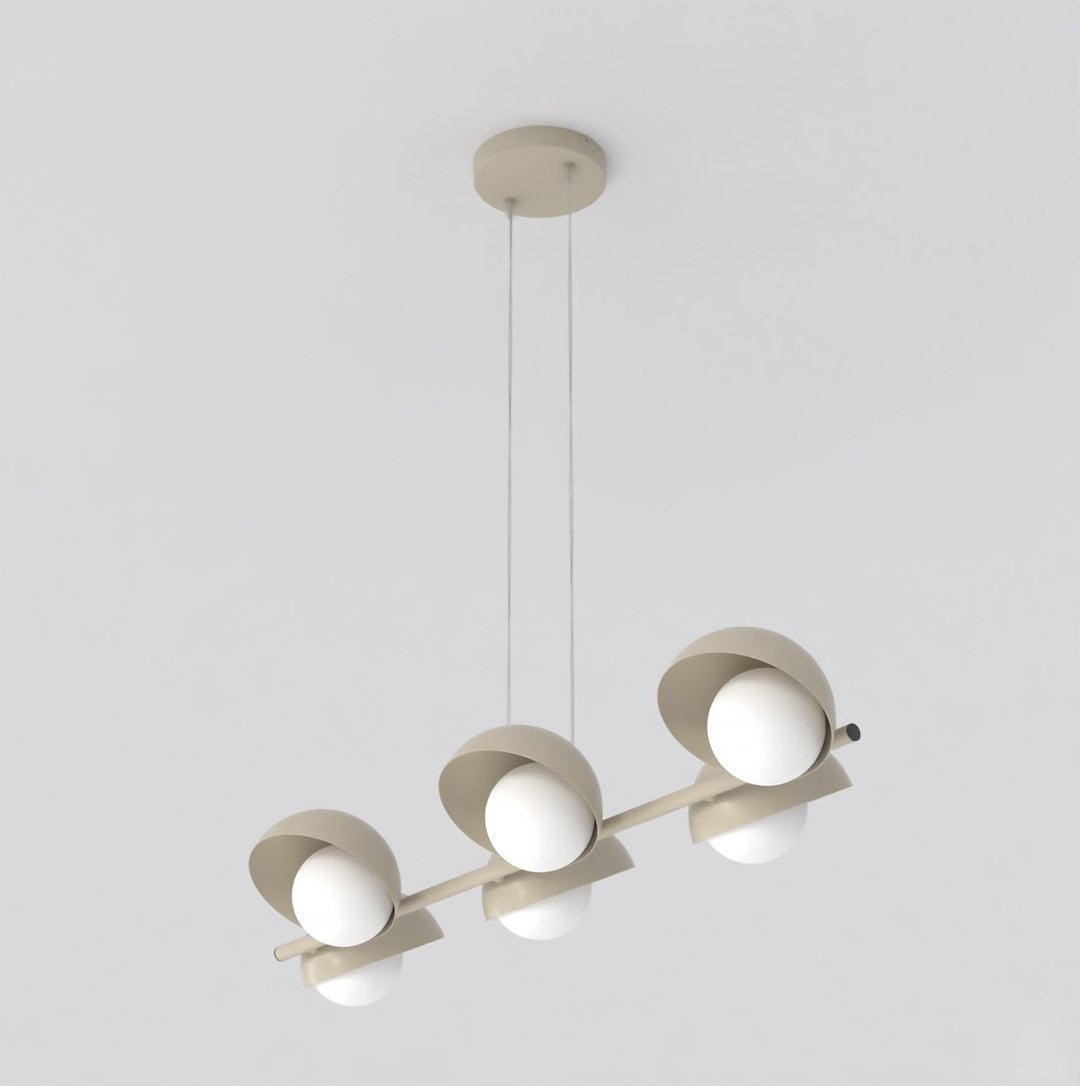 6-light mocha boom pendant light