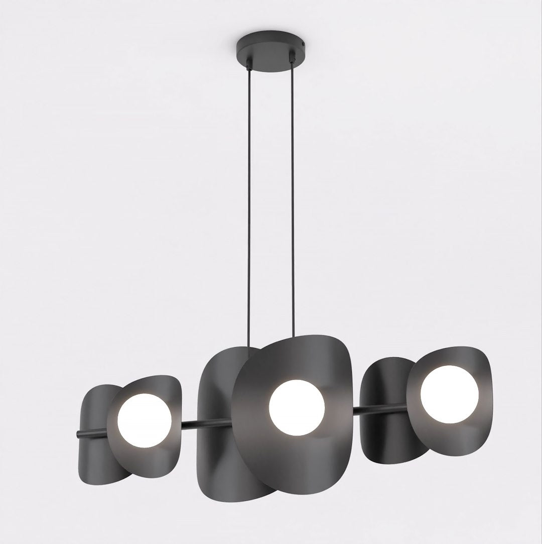 6-light black pendant light
