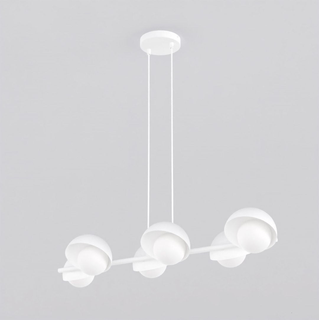 6-light white Boom pendant lamp