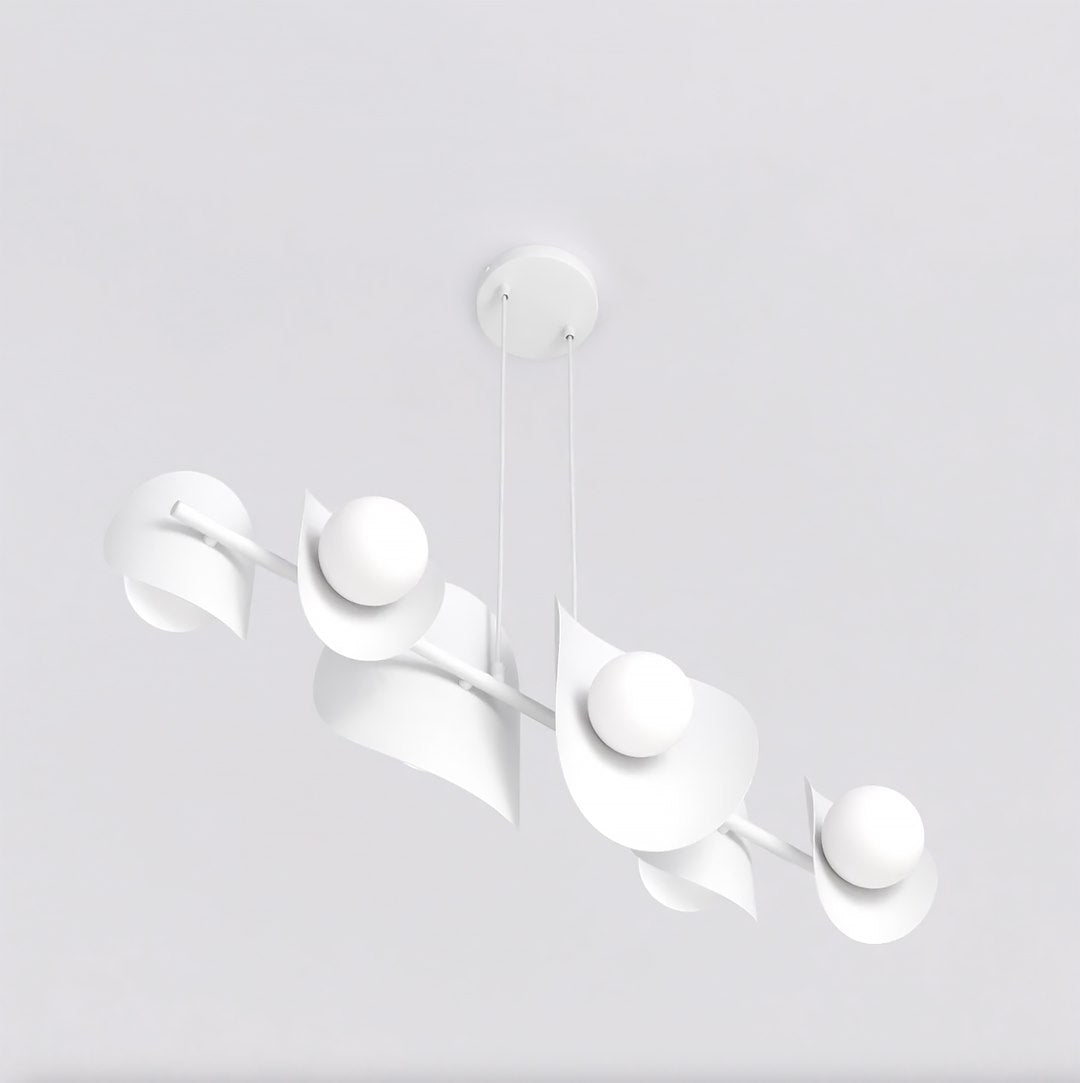 6-light white pendant light