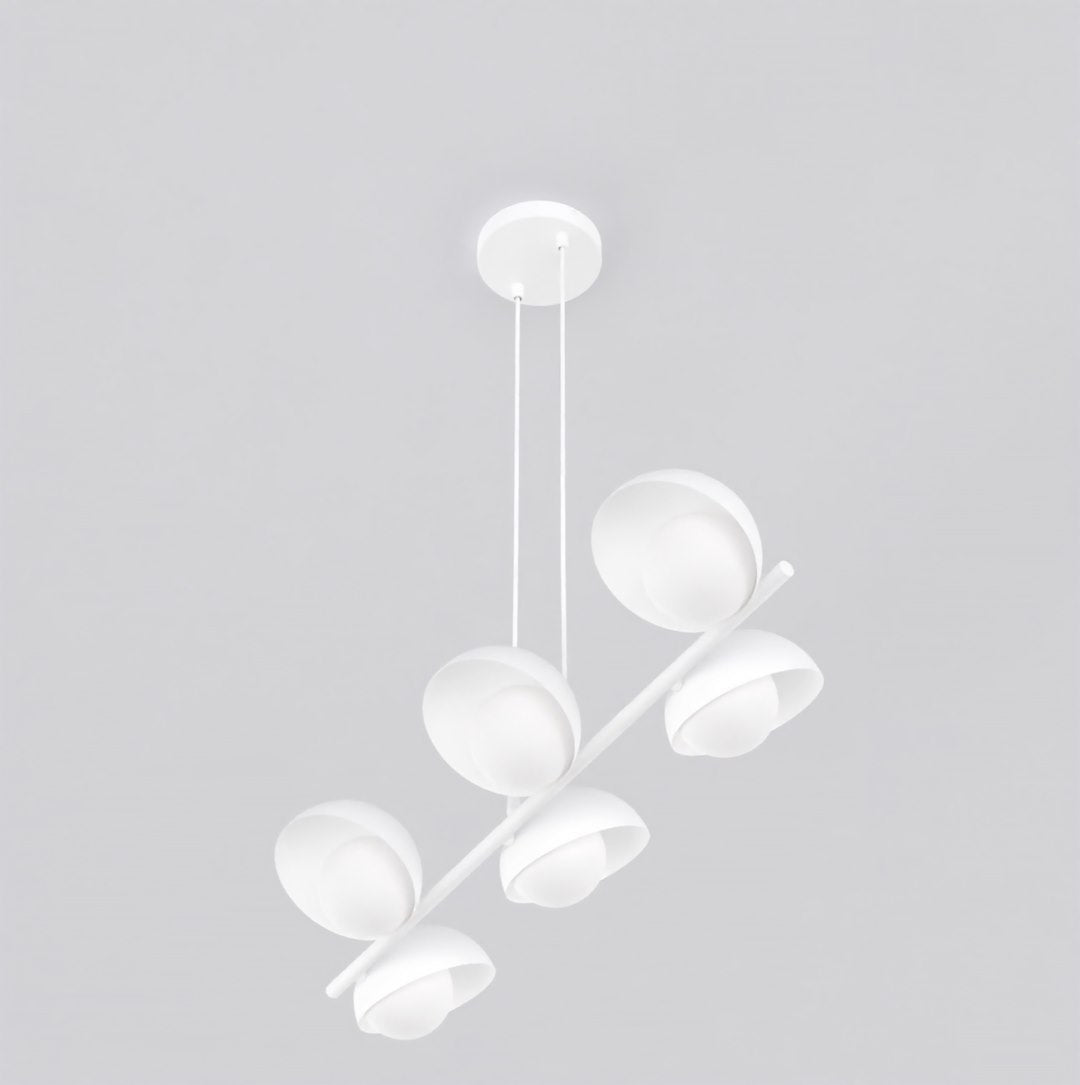 6-light white Boom pendant lamp