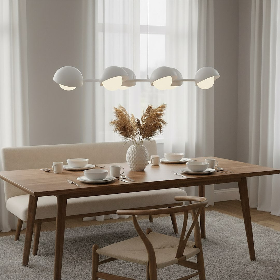 6-light white Boom pendant lamp
