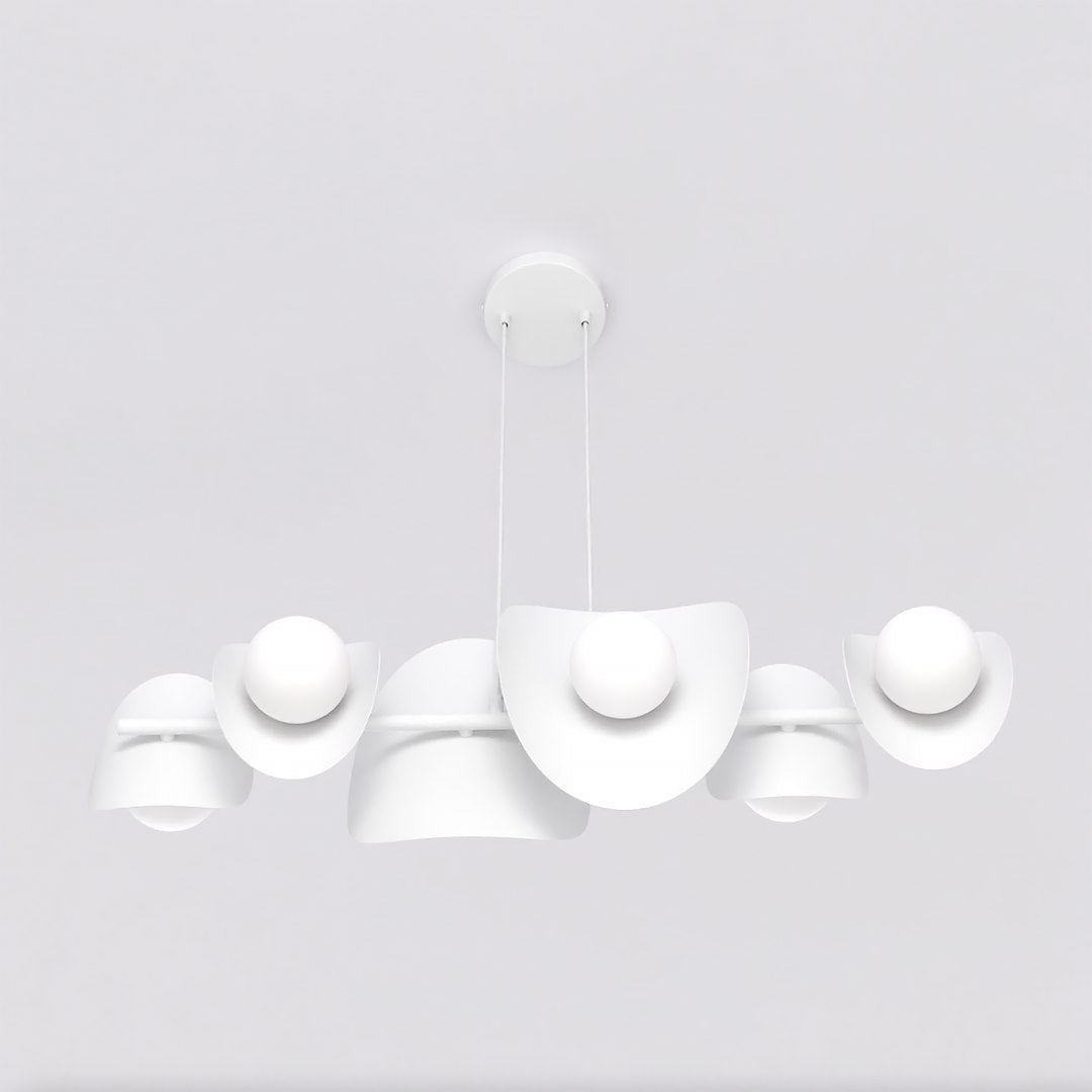 6-light white pendant light