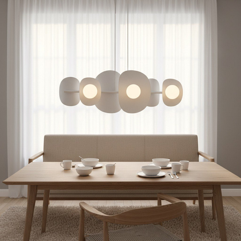 6-light white pendant light