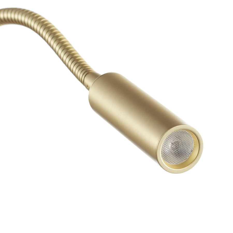 Applique murale LED Tip en aluminium, or satiné