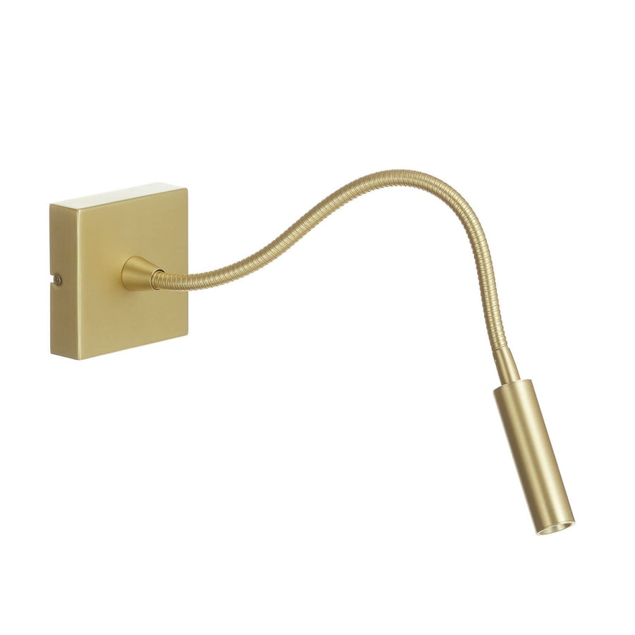 Applique murale LED Tip en aluminium, or satiné