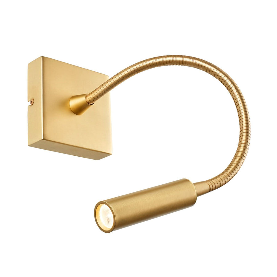 Applique murale LED Tip en aluminium, or satiné