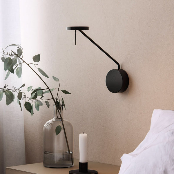 Applique murale LED Invisible 2 700 en aluminium, noir, Ø 12 cm