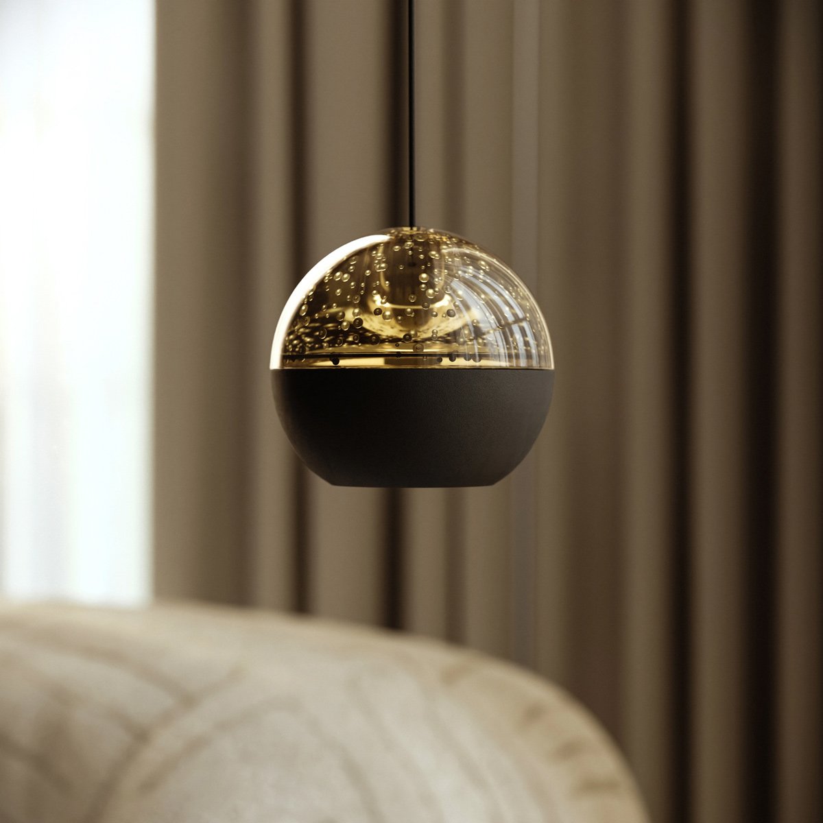 Suspension luminaire Belluno noir