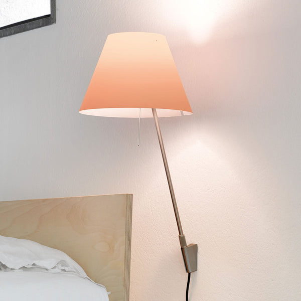 Applique murale Costanzina en aluminium, rosé, hauteur 54 cm