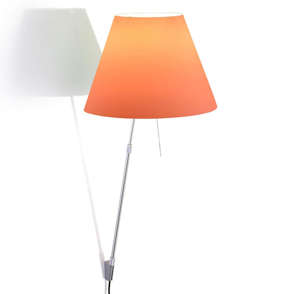 Applique murale Costanza D13a en aluminium, orange, hauteur 110 cm