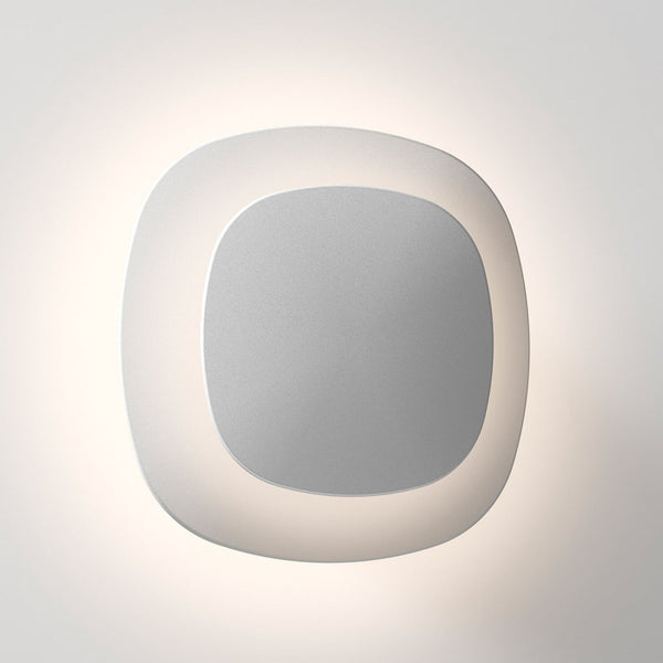 Applique murale LED Luthien en aluminium, blanc mat et transparent, hauteur 27 cm