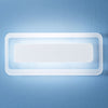 Applique murale LED Antille en verre, blanc et transparent, hauteur 13,5 cm