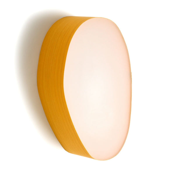 Applique murale LED Guijarro Small en métal, jaune et blanc, hauteur 29 cm
