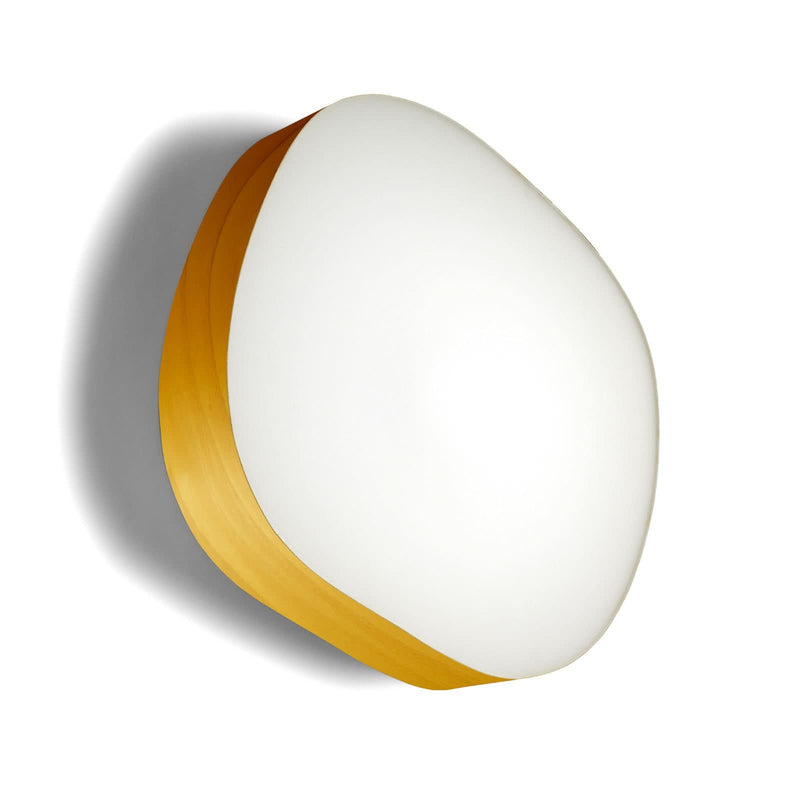 Applique murale LED Guijarro Large en métal, jaune et blanc, hauteur 41 cm