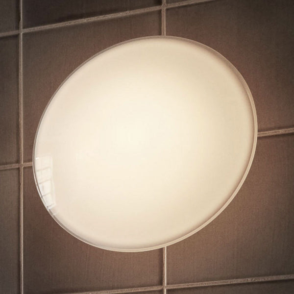 Applique murale LED AJ Eklipta en verre, blanc, Ø 22 cm