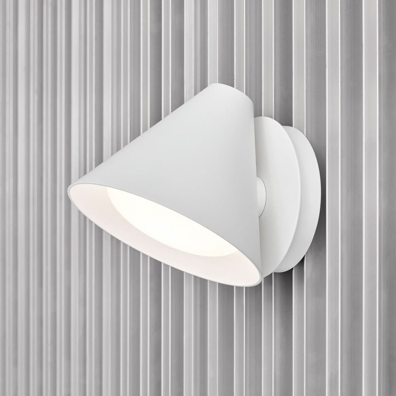 Applique murale LED Keglen en aluminium, blanc, hauteur 16,9 cm