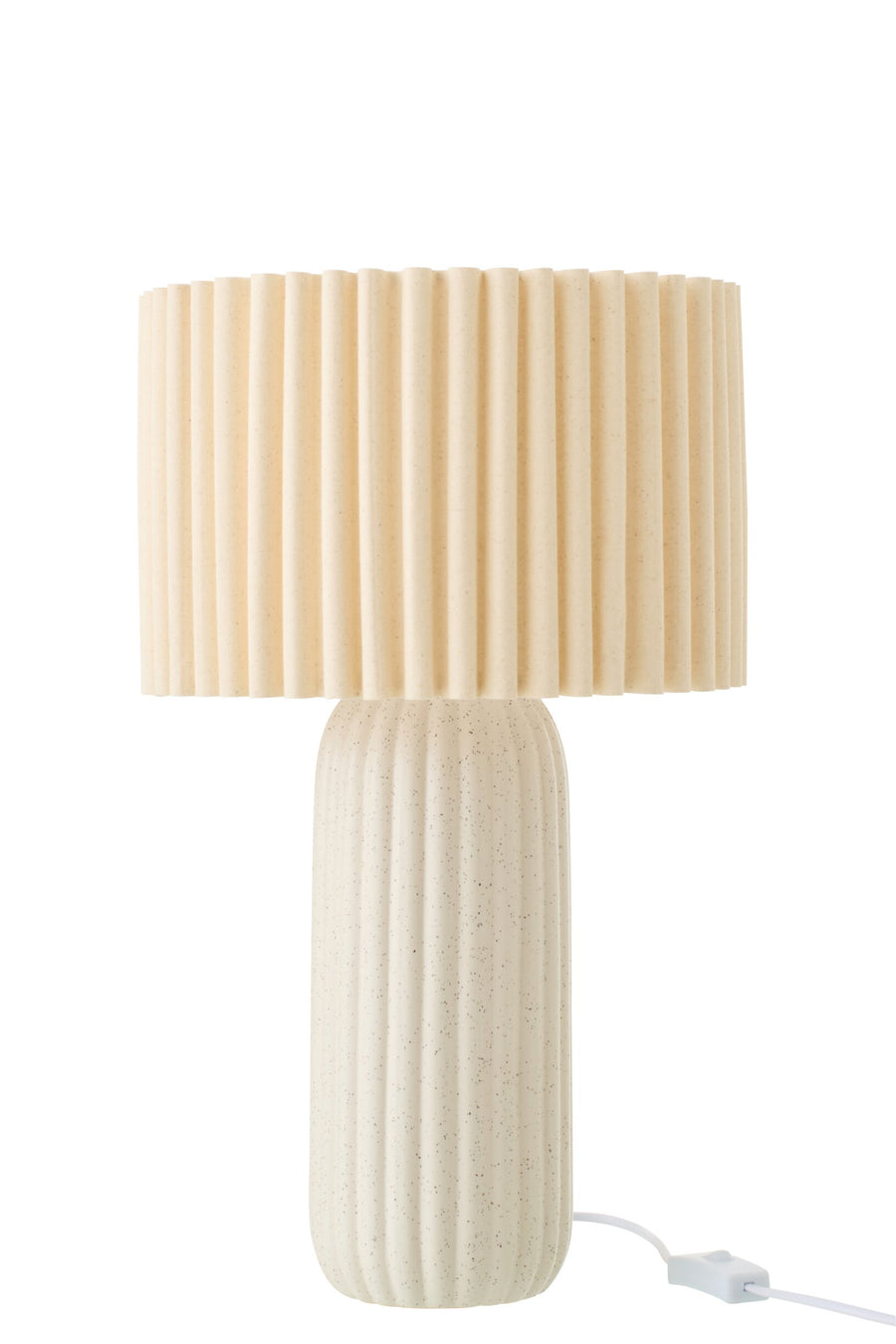 Lampe à poser Esmée en céramique blanc cassé, petit modèle