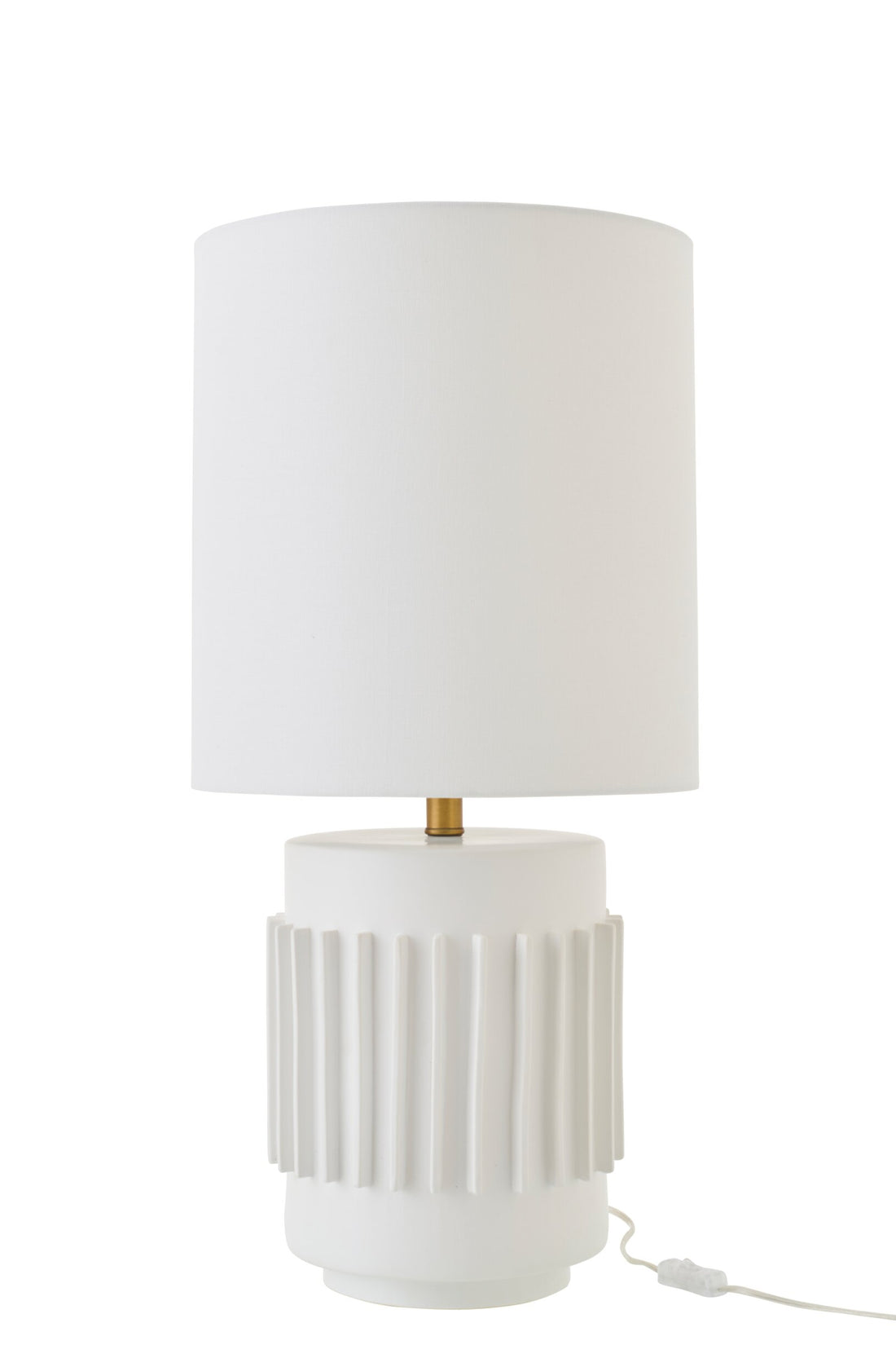 Lampe à poser en céramique blanche, H 71 cm