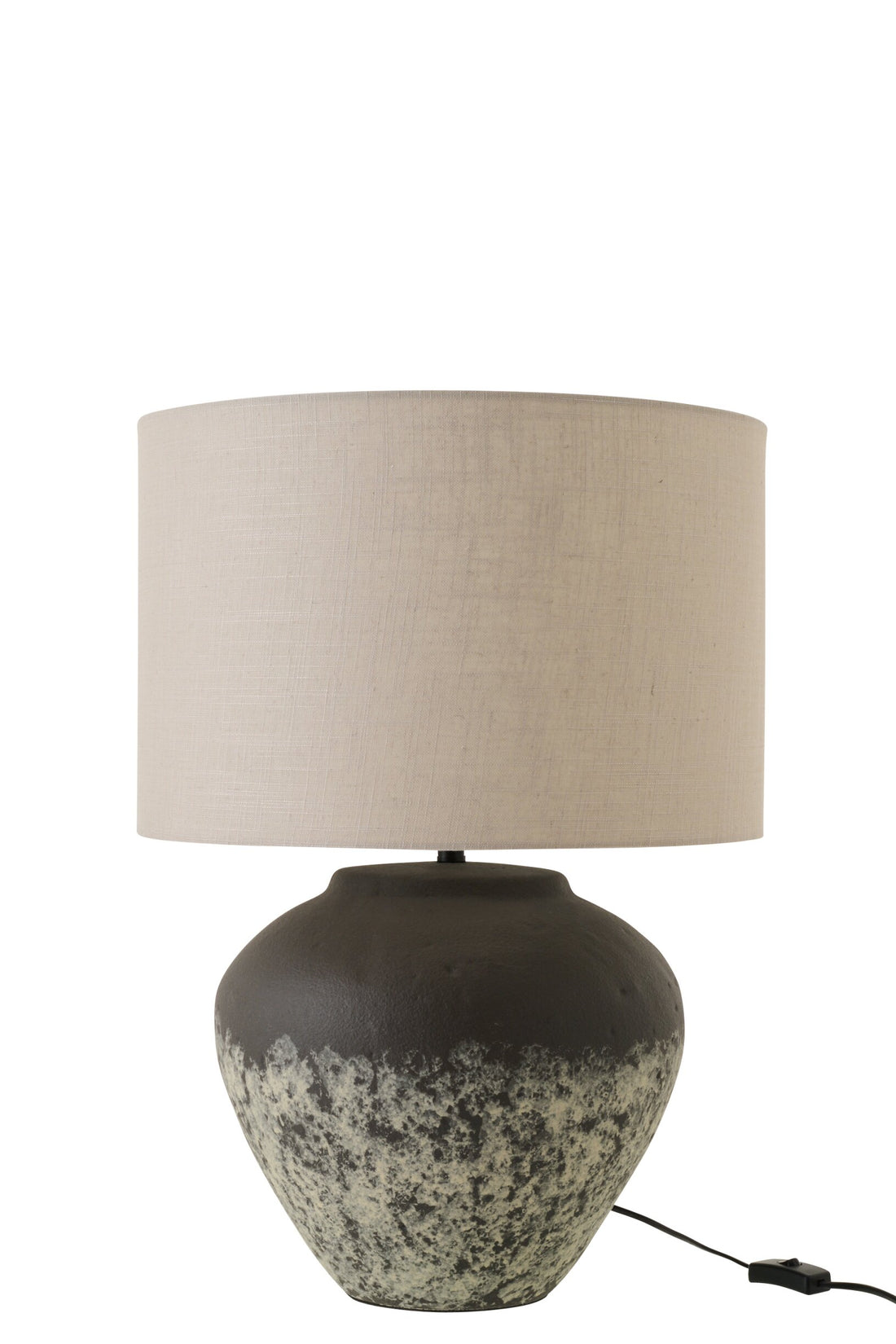 Lampe à poser Jules en céramique gris foncé