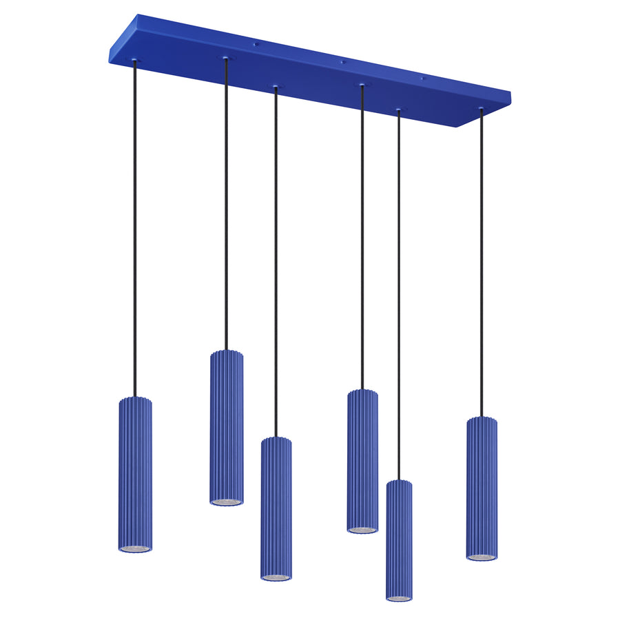 Lampe suspendue IVAR 6L LED 4000K Outremer