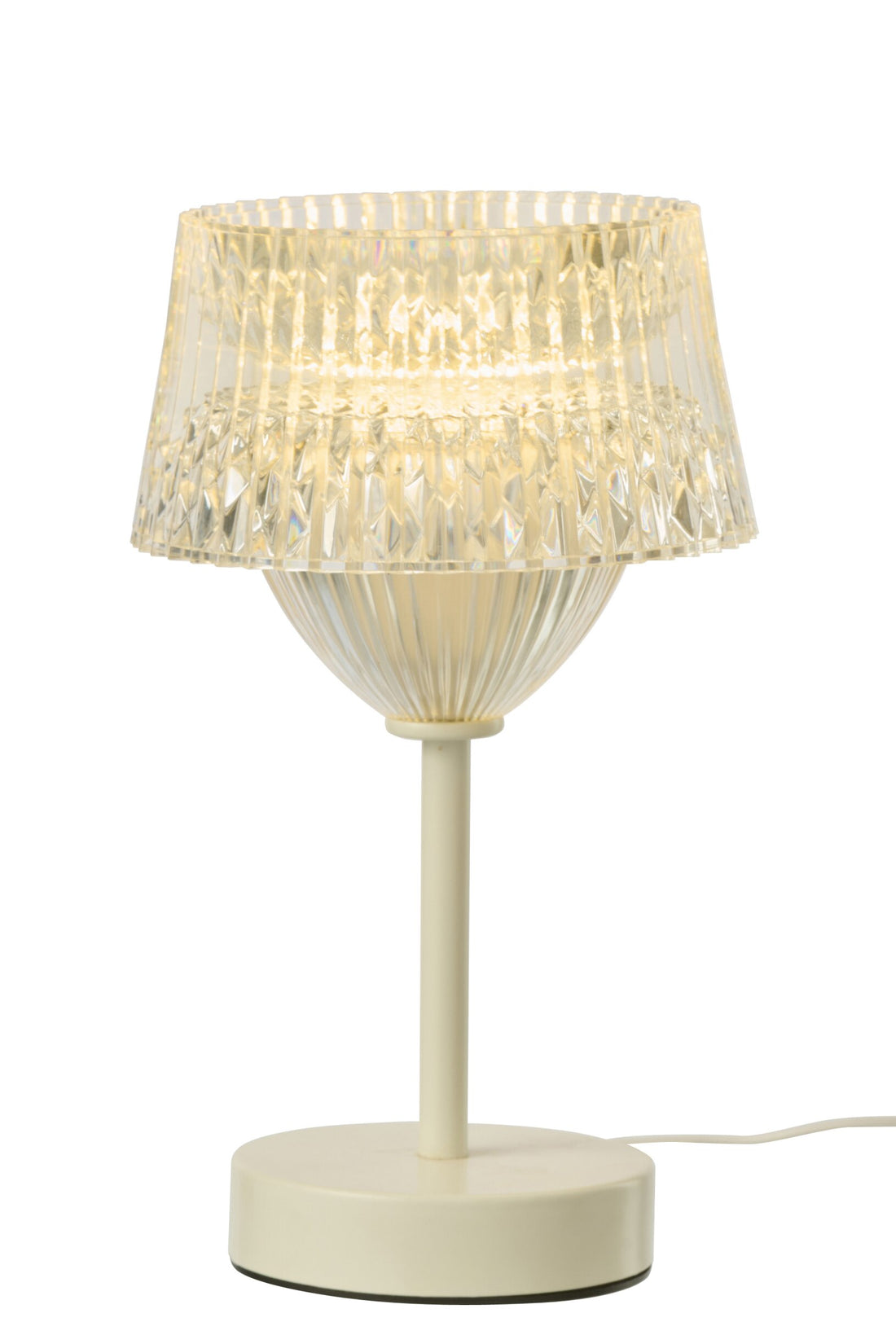Lampe à poser LED Touch en métal blanc
