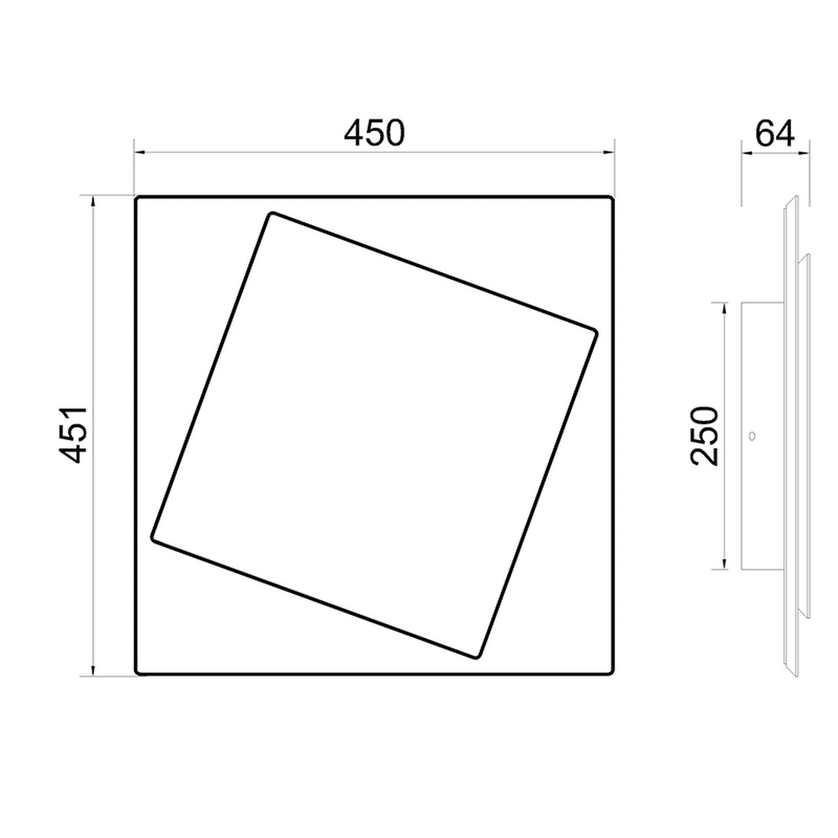 Applique murale LED Dakla, L 45 cm