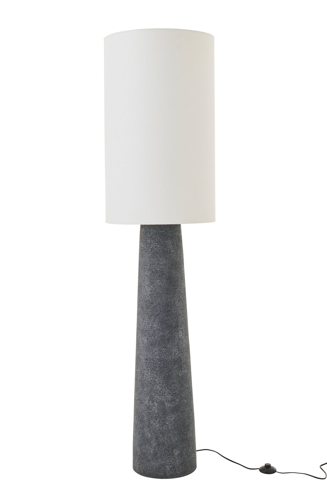 Lampadaire Ava en fibre de verre noir et blanc, grand modèle