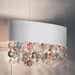 Applique murale Ola OV 50 en verre, blanc, 2 lumières, hauteur 18 cm