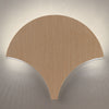 Applique murale LED Palm en métal, chêne, hauteur 34 cm