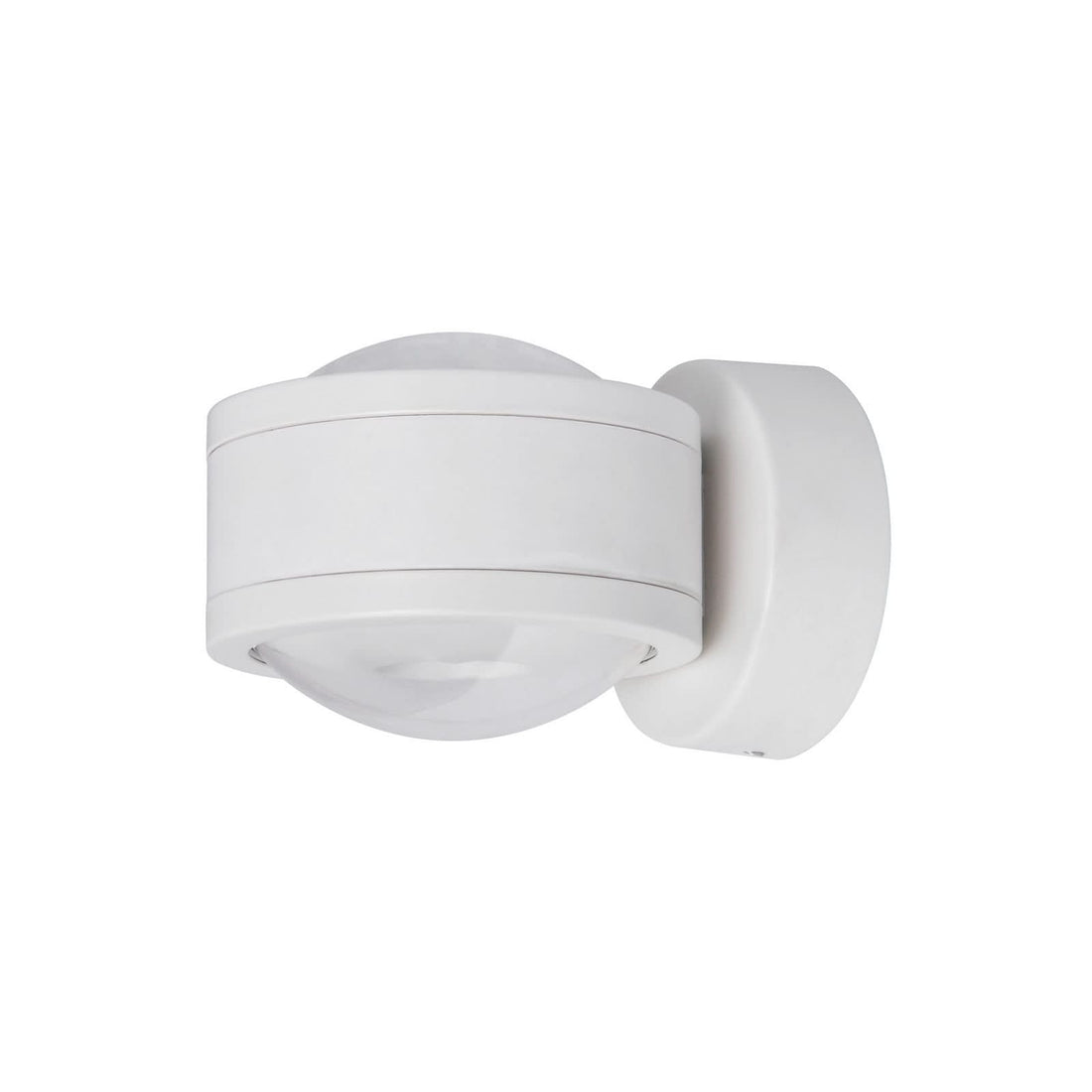 Applique murale Due Punto en métal, blanc mat, 2 lumières, hauteur 9 cm, IP44